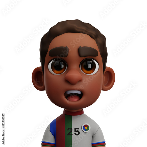 3d character Football Team 3D Avatars design illustration