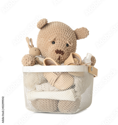 Basket with gifts for baby ...