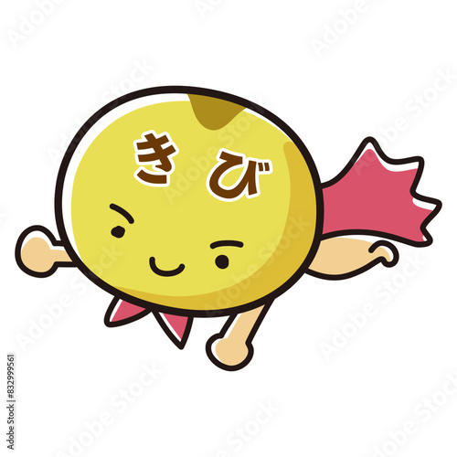 きびのヒーローキャラクターのイラスト
