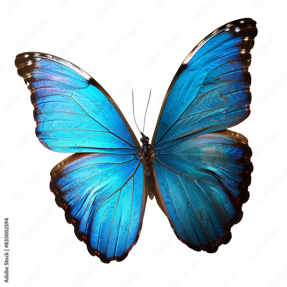Fototapeta premium beautiful wings of a butterfly isolated on white background