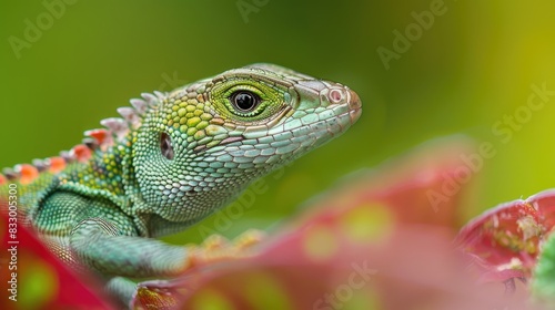 Macro photography of a garden lizard