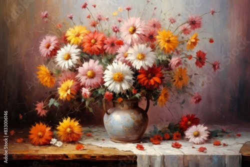 Wallpaper Mural Autumn flowers - Generative AI Torontodigital.ca