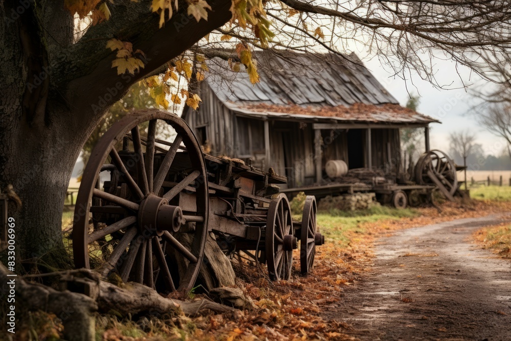 Obraz premium Rustic scenes - Generative AI