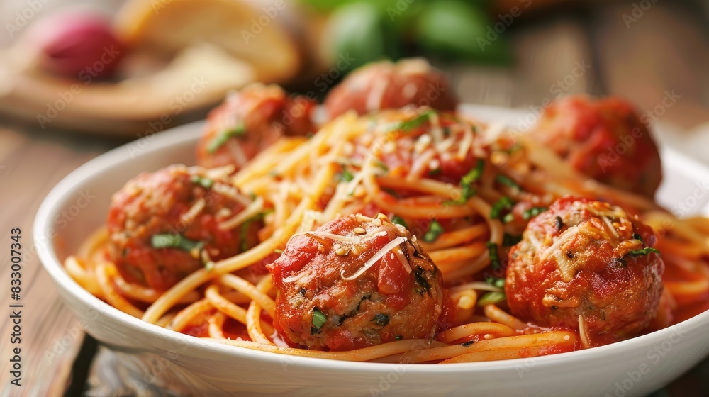 Spaghetti with meatballs