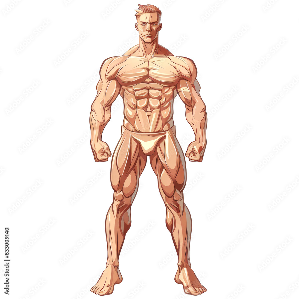 illustration art of bodybuilder illustration art of bodybuilder