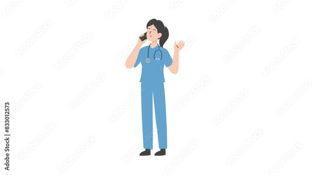 Female Doctor chatting on mobile Female Doctor chatting on mobile