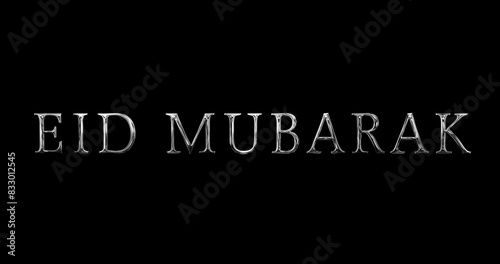 Eid ul adha Eid ul fitr Mubarak gold luxurious elegant typography asset. Introduction title outro for vlogs movies music videos regarding Ramazan, hajj etc. Metallic simple Eid text animation. photo