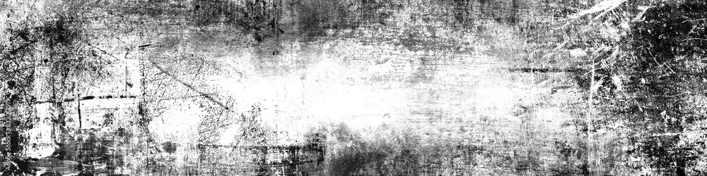 Fototapeta premium A grunge frame with black dirt, scratches and cracks isolated. 