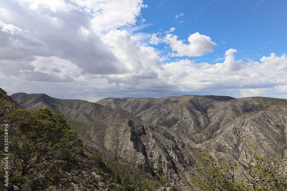 View from Guadalupe Peak Trail at Guadalupe Mountains National Park, Texas View from Guadalupe Peak Trail at Guadalupe Mountains National Park, Texas