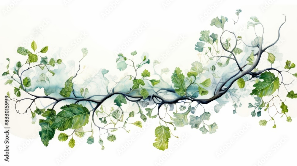 A watercolor of respiration A watercolor of respiration
