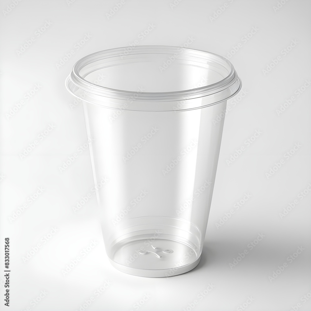 White background, transparent coffee cup, 3D rendering White background, transparent coffee cup, 3D rendering