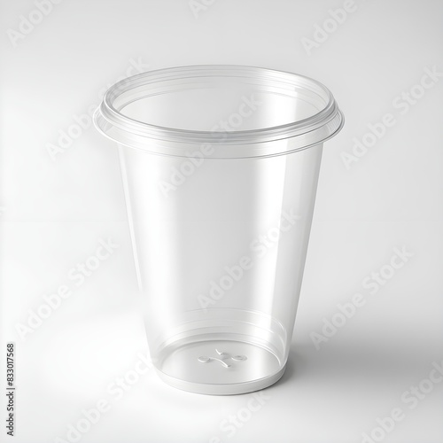 Wallpaper Mural White background, transparent coffee cup, 3D rendering Torontodigital.ca