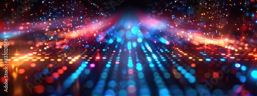 Colorful Abstract Lights Defocused Bokeh Background for Digital and Tech Themes