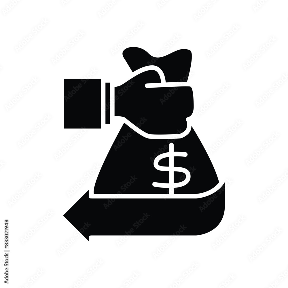 repayment solid outline icon vector design good for website and mobile app repayment solid outline icon vector design good for website and mobile app