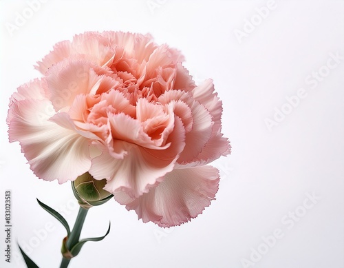 Carnation flower on white © Hafsa