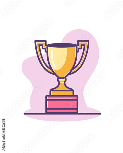 winner #1 trophy number one winner's golden shine winner's circle brand new award sweepstakes winning blank pink shadow blank name plate trophy resizable vector generative ai 