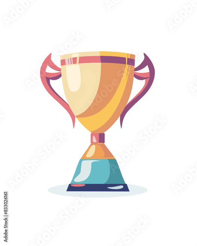 winner #1 trophy number one winner's golden shine winner's circle brand new award sweepstakes winning special handle blank name plate trophy resizable vector generative ai 