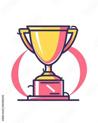 winner #1 trophy number one winner's golden shine winner's circle brand new award sweepstakes winning red circle blank name plate trophy resizable vector generative ai 