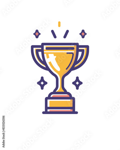 winner #1 trophy number one winner's golden shine winner's circle brand new award sweepstakes winning 4 star blank name plate trophy resizable vector generative ai 