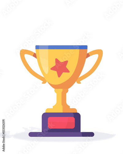 winner #1 red star trophy number one winner's golden shine winner's circle brand new award sweepstakes winning blank name plate trophy resizable vector generative ai 