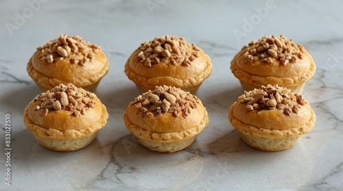 Delicious Mini Pies with Nut Topping
