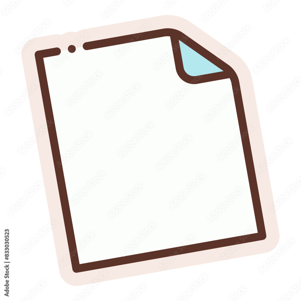 blank sheet of paper sticker blank sheet of paper sticker