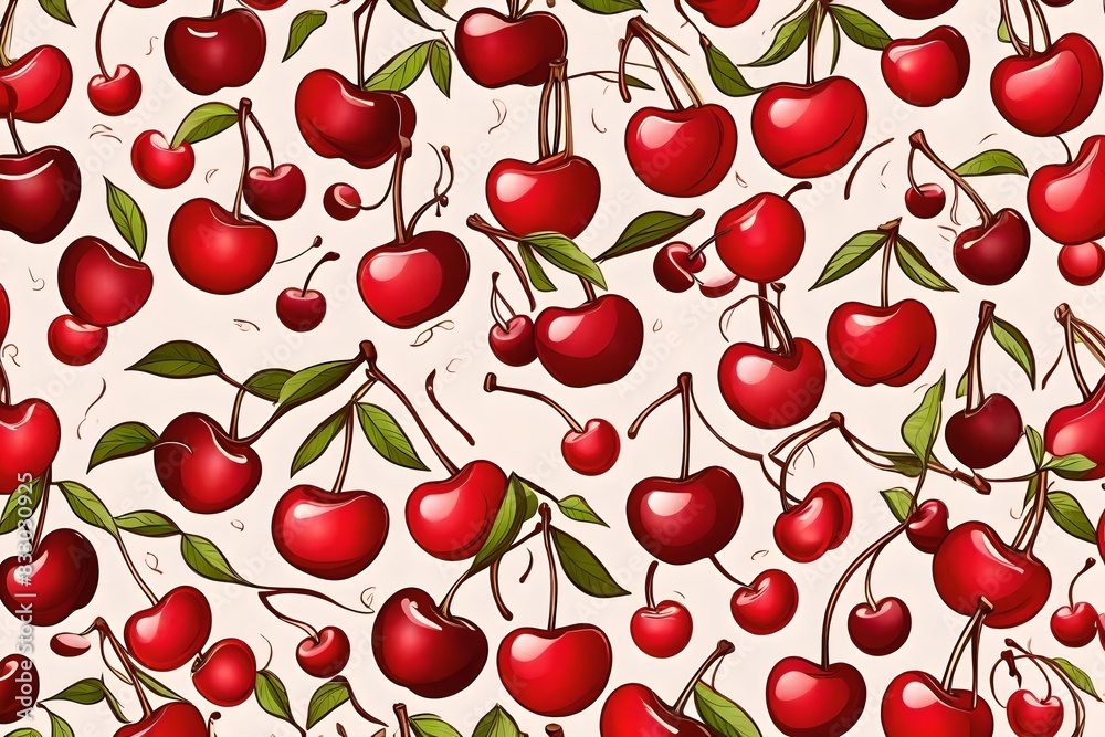 seamless pattern with cherry
