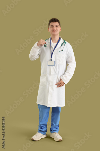 Teenage doctor with stethos...