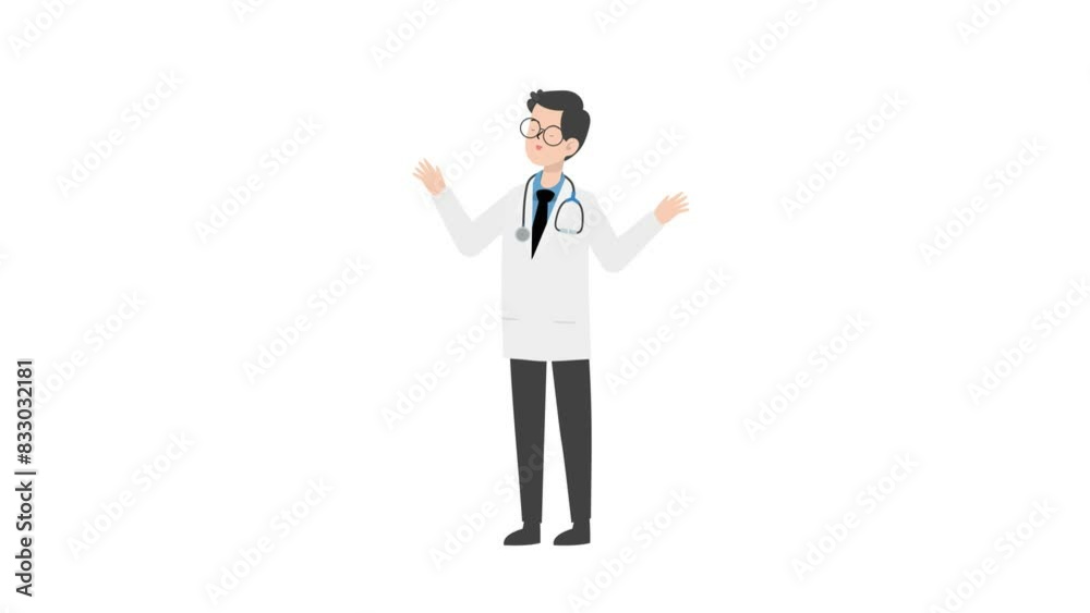 Doctor raising both hands Doctor raising both hands