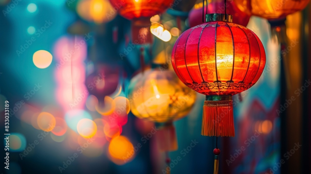 Traditional Asian style Chinese lantern. Festive background for Lunar New Year HD Traditional Asian style Chinese lantern. Festive background for Lunar New Year HD