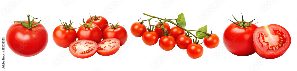 Tomato png cut out element set Tomato png cut out element set