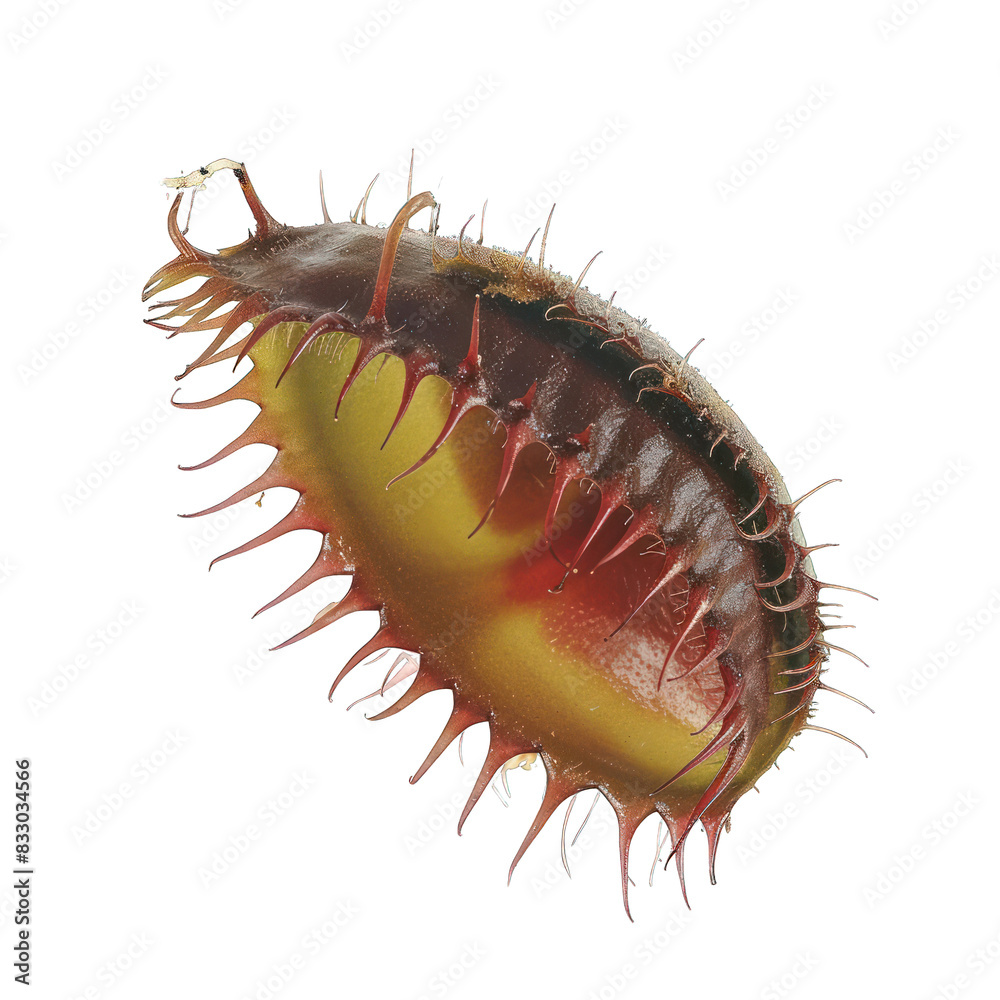 side view of venus flytrap transparent isolated on white png