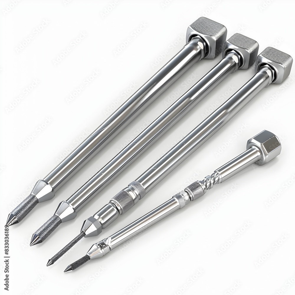 High D Rendered Isolated Screwdriver Set on White Background High D Rendered Isolated Screwdriver Set on White Background