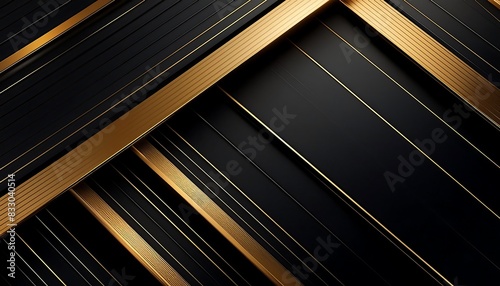 Elegant abstract background in shiny black and gold colors. posters, wallpapers, banners.