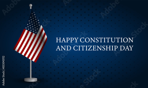 Happy Constitution and citizenship day United States Of America background vector illustration