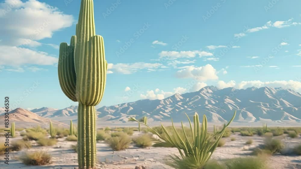 cactus tree with desert background