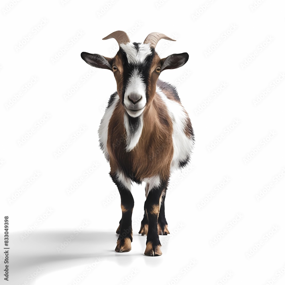 A picture of a goat on white background A picture of a goat on white background