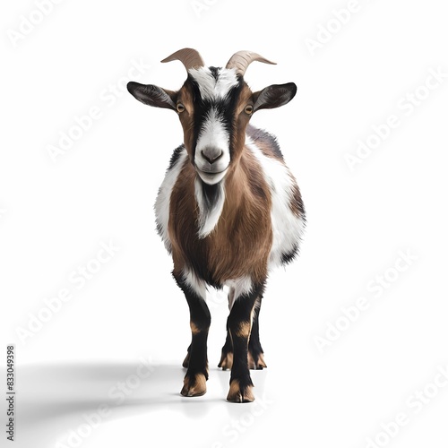 A picture of a goat on white background
