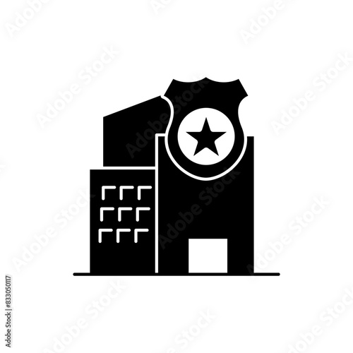 police station concept line icon. Simple element illustration. police station concept outline symbol design.