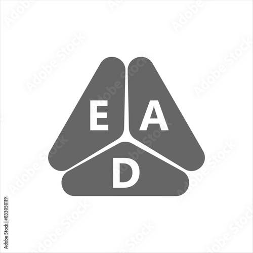 EAD letter logo design on white background. Creative  modern EAD letter logo design. Vector design.