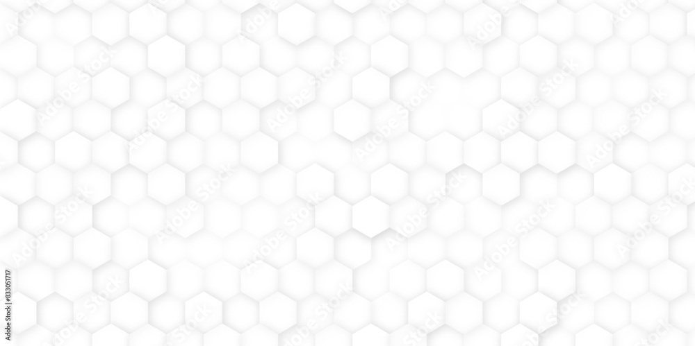 Background with hexagons White Hexagonal Background. Luxury honeycomb grid White Pattern. 3D Futuristic abstract honeycomb mosaic white Background with hexagons White Hexagonal Background. Luxury honeycomb grid White Pattern. 3D Futuristic abstract honeycomb mosaic white