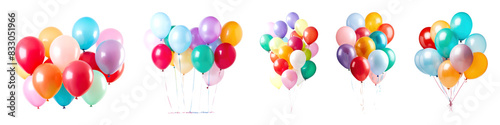 Wallpaper Mural Colorful balloon bunch png element set on transparent background Torontodigital.ca