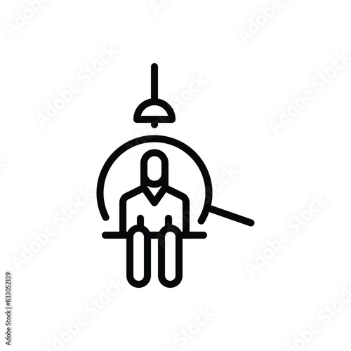 Black line icon for recruit 