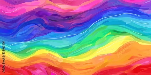 Abstract painting. Multicolor rainbow. photo
