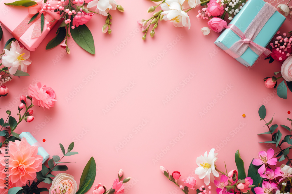 Mother s day party background with copy space.
Mother s day party background with copy space.