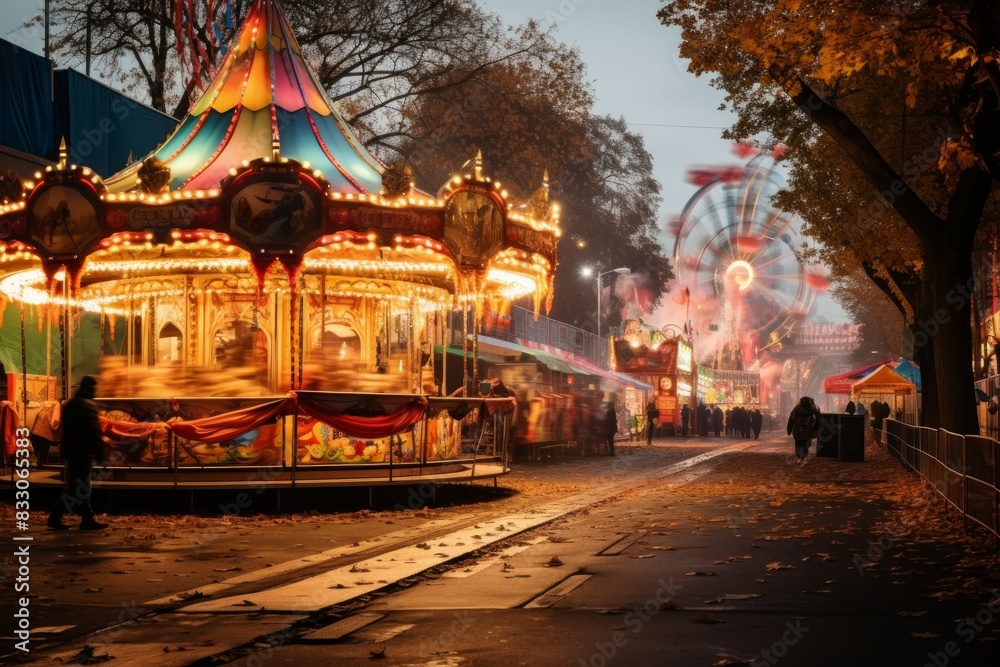 Fototapeta premium Autumn fairs - Generative AI