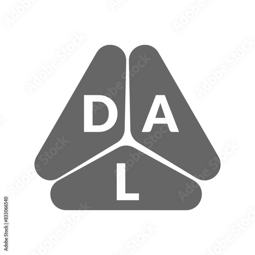 DAL letter logo design on white background. Creative  modern DAL letter logo design. Vector design.