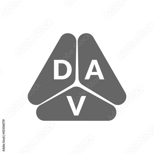 DAV letter logo design on white background. Creative  modern DAV letter logo design. Vector design.