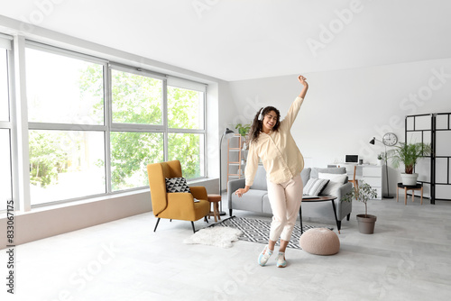 Happy young woman with head...