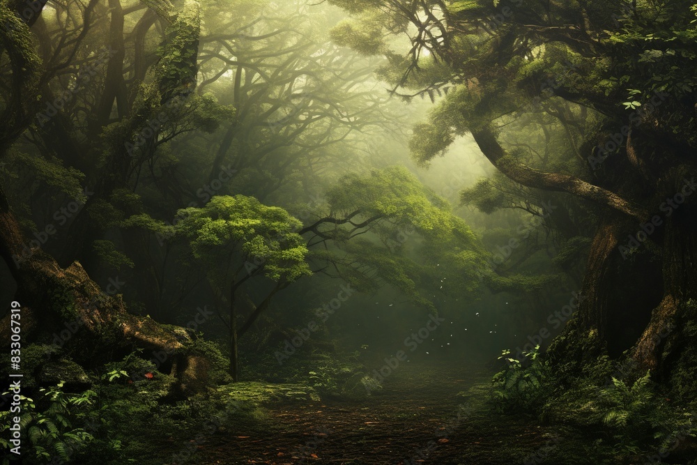 morning in the woods, generative ai morning in the woods, generative ai